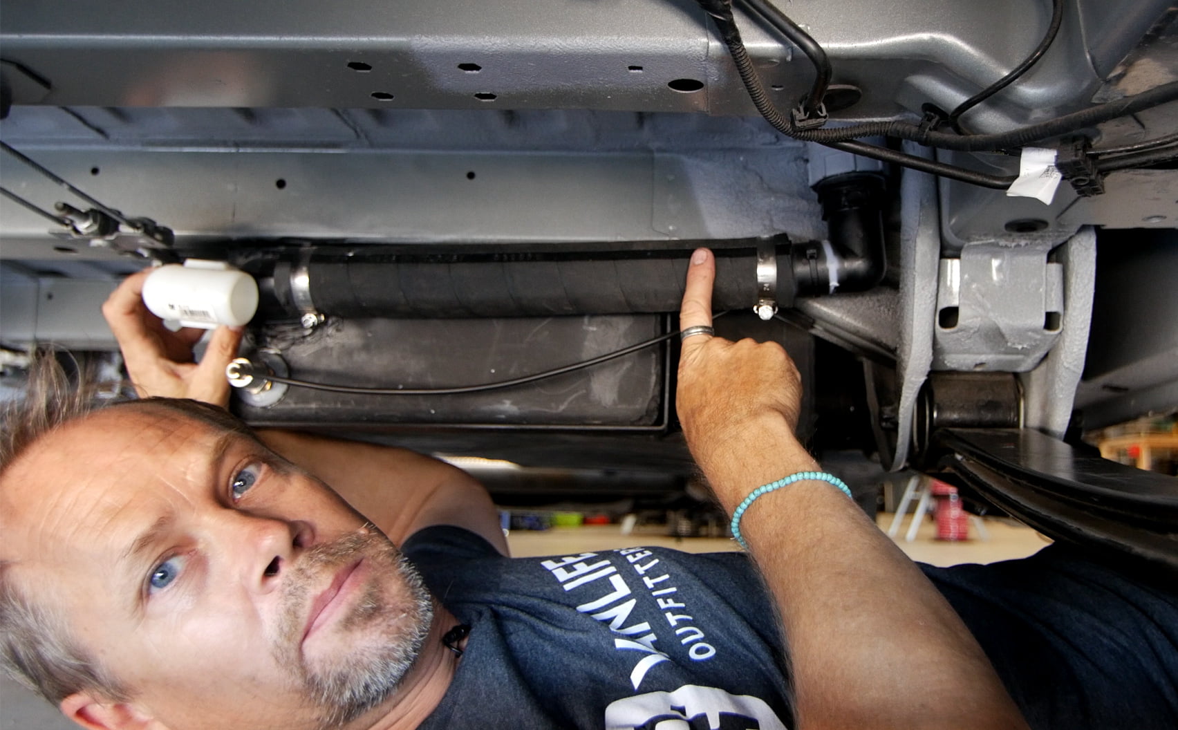 Camper Van Drains and Grey Tank Plumbing Overview Video