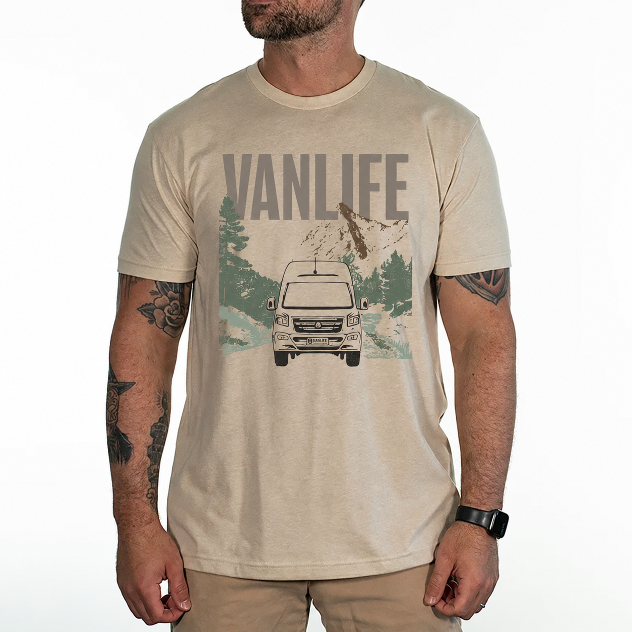 Vanlife Camper Van Mountain Adventure Graphic T-Shirt