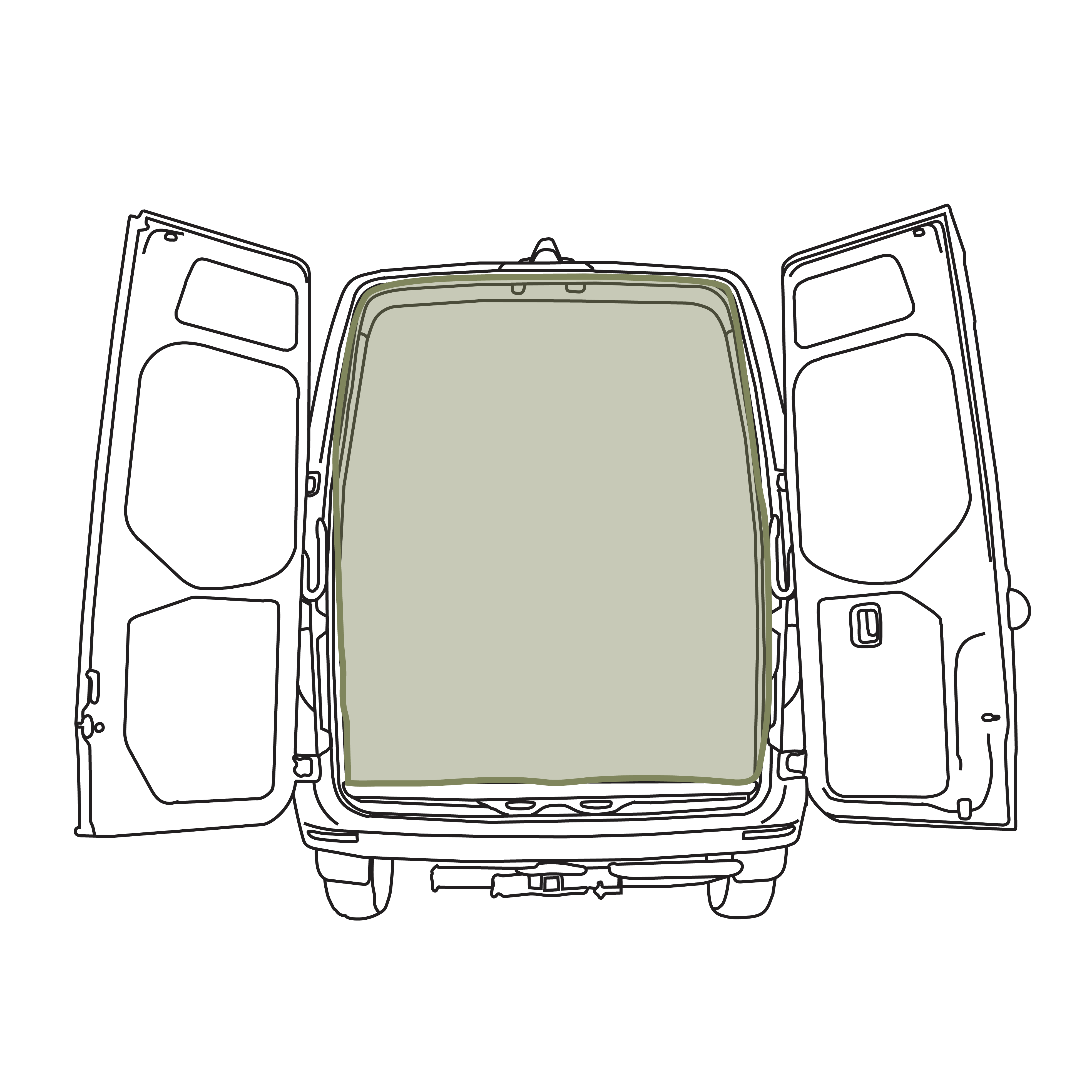 VanEssential Mercedes Sprinter Bug Screen - Rear Doors