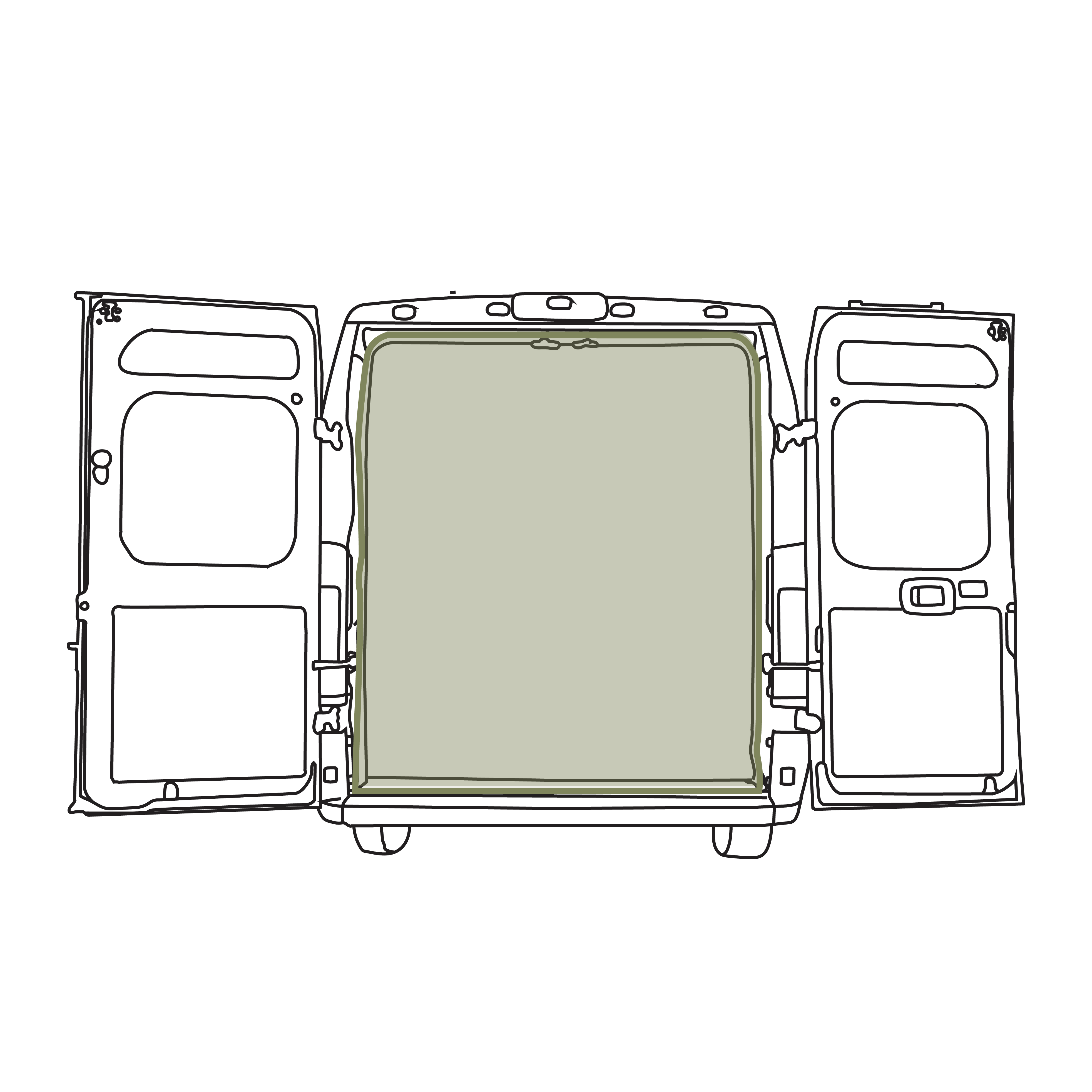 VanEssential Ram Promaster Bug Screen - Rear Doors