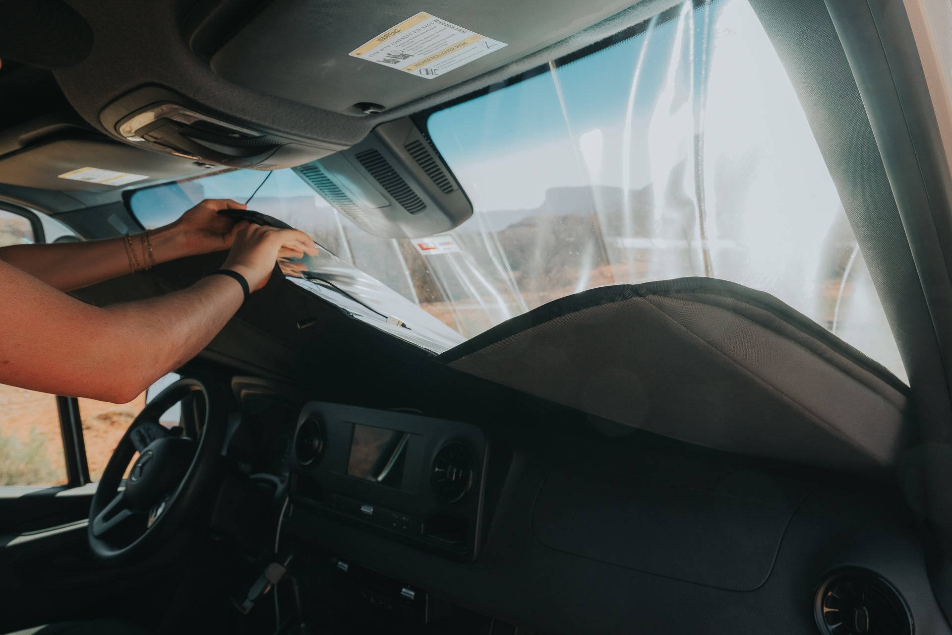 VanEssential Mercedes Sprinter Reflective Front Windshield Cover