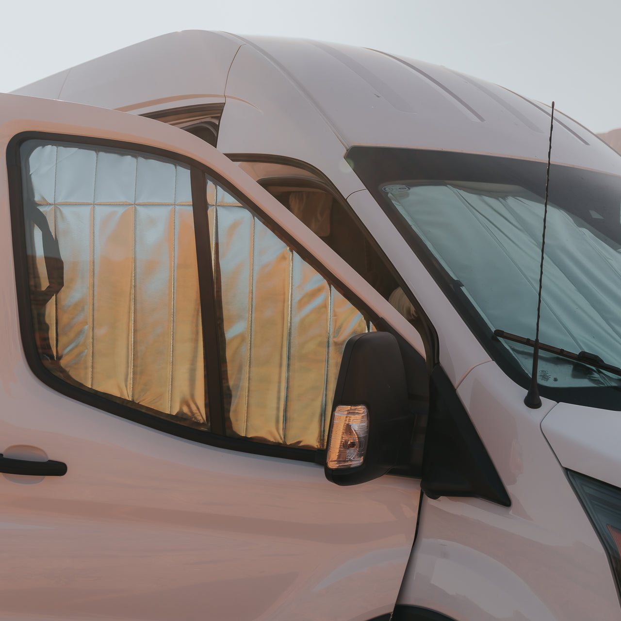 VanEssential Ford Transit Reflective Front Door Window Covers (Pair)