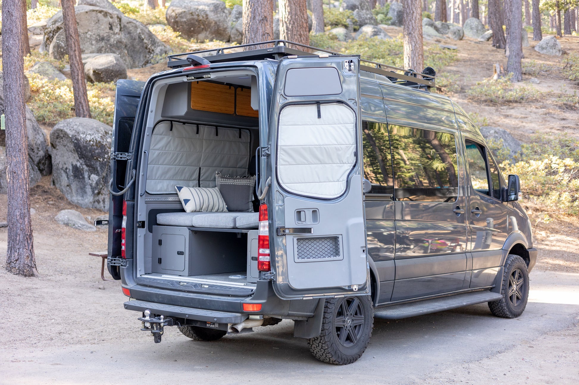 VanEssential Mercedes Sprinter Stealth Rear Door Window Covers (Pair)