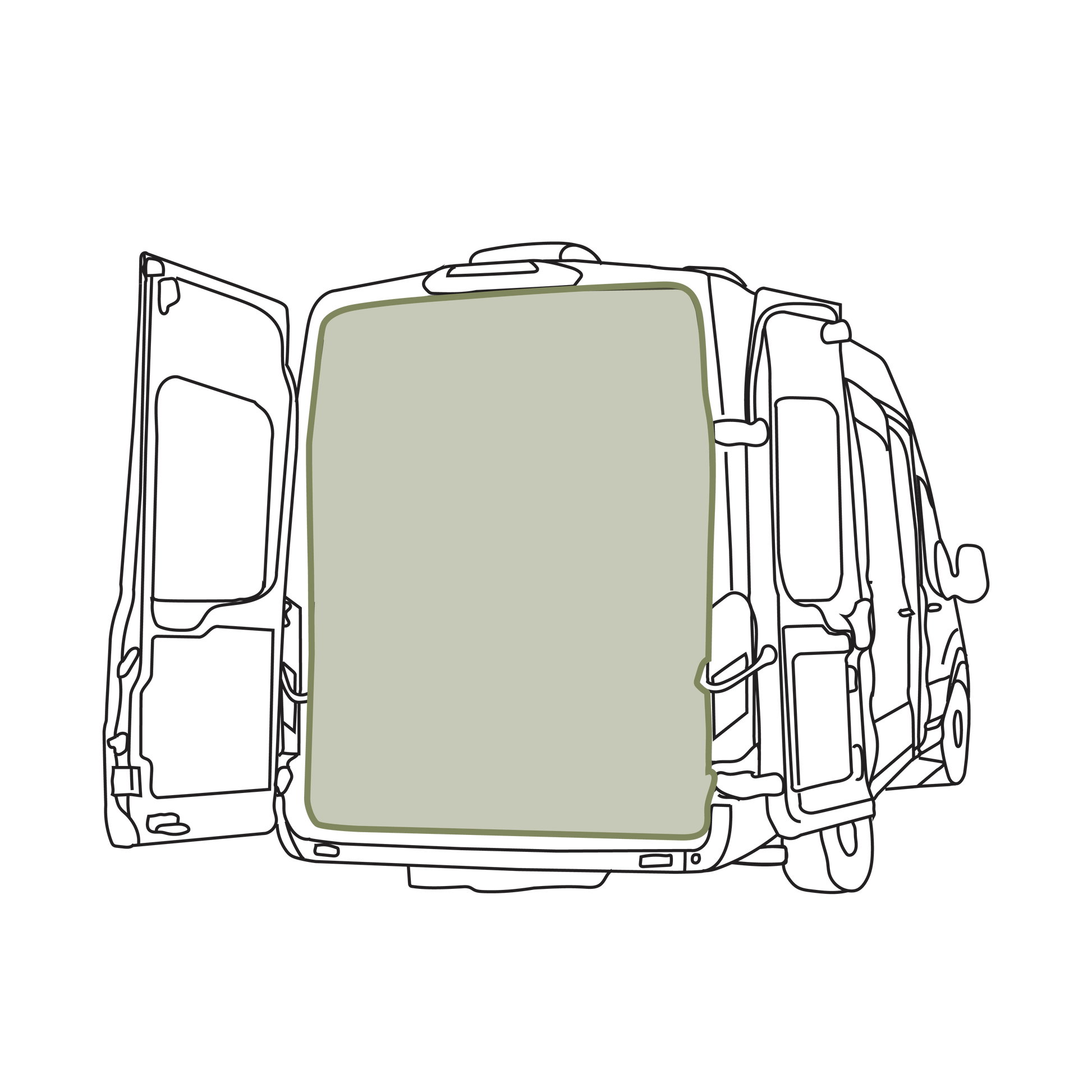 VanEssential Ford Transit Bug Screen - Rear Doors