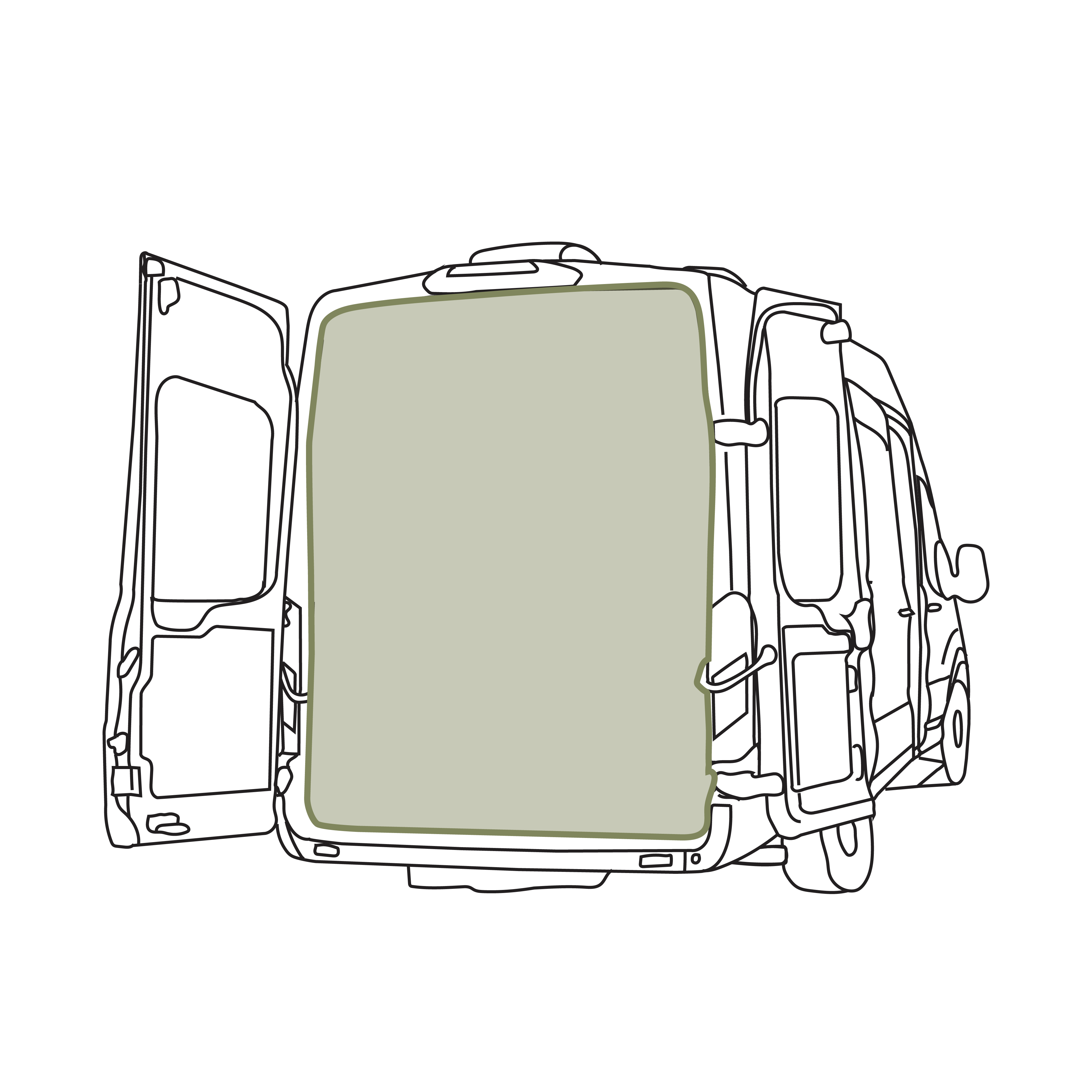 VanEssential Ford Transit Bug Screen - Rear Doors