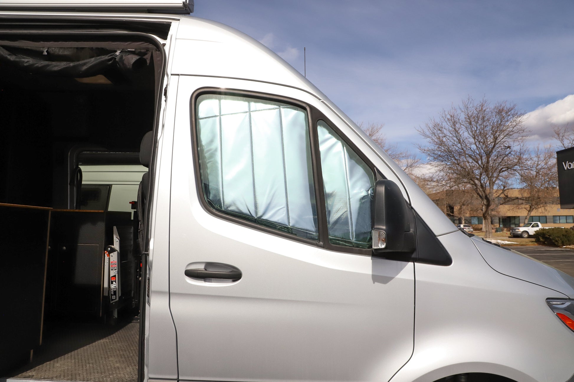 VanEssential Mercedes Sprinter Reflective Front Door Window Cover (Pair)