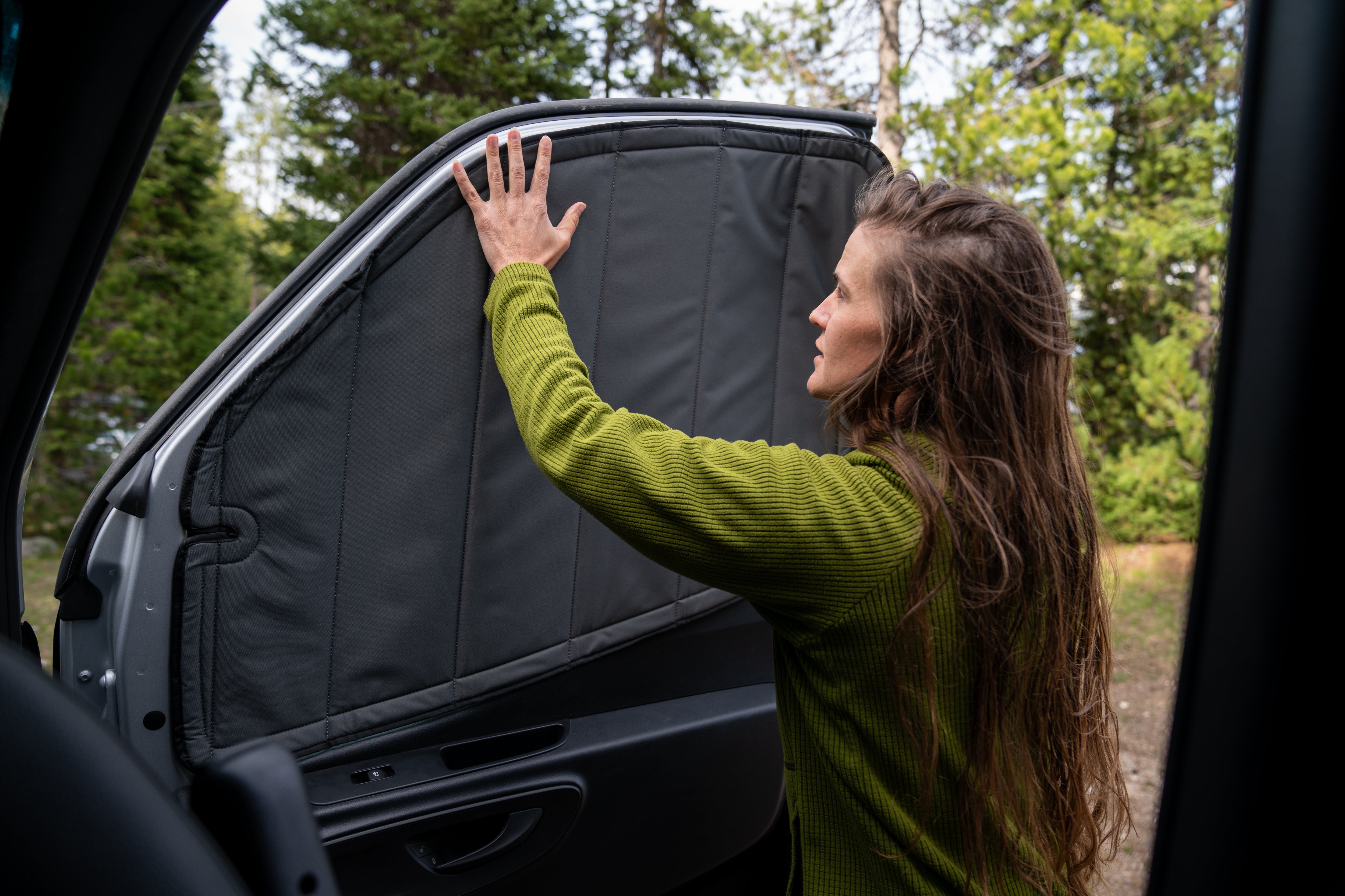 VanEssential Mercedes Sprinter Stealth Front Door Window Covers (Pair)