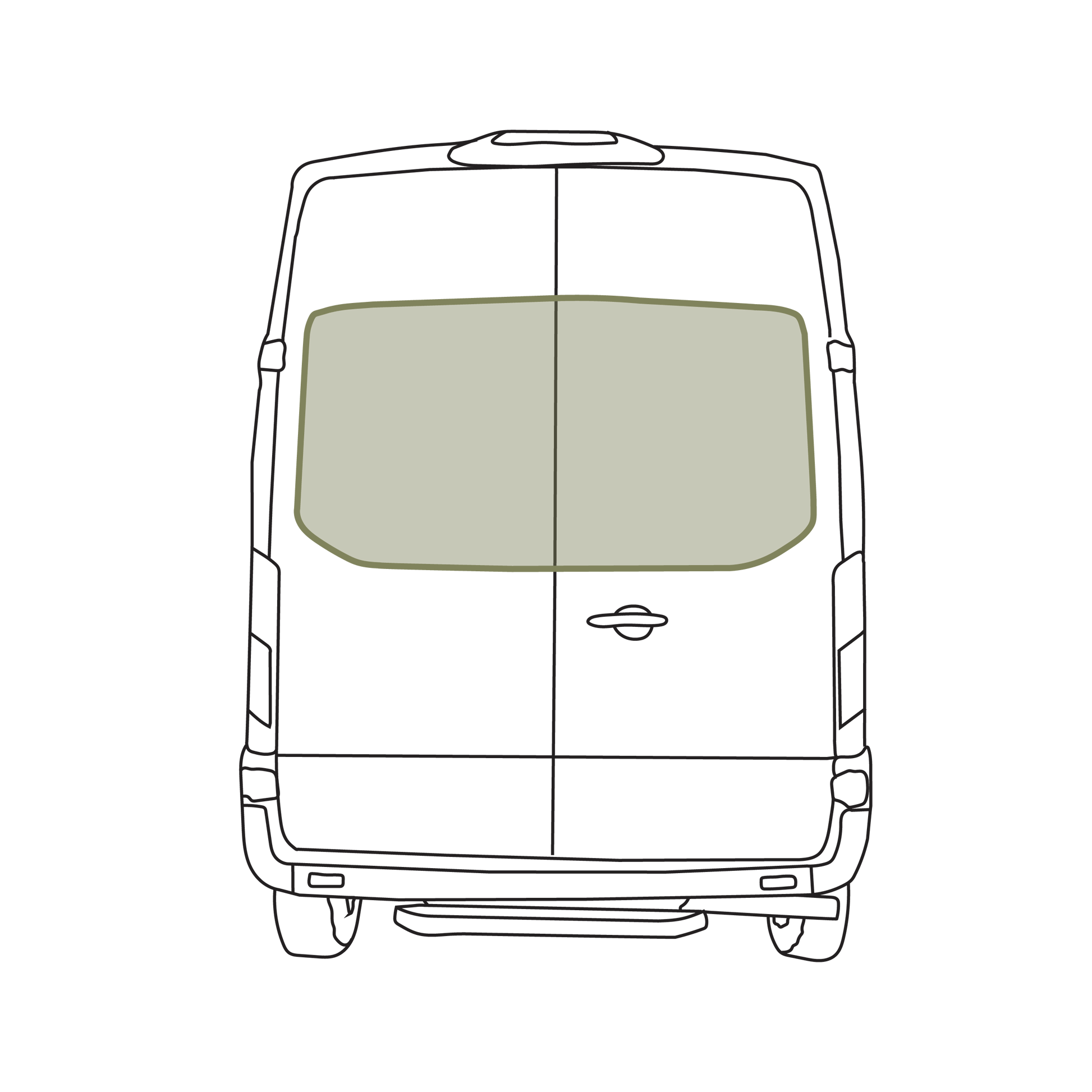 VanEssential Ford Transit Stealth Rear Door Window Covers (Pair)