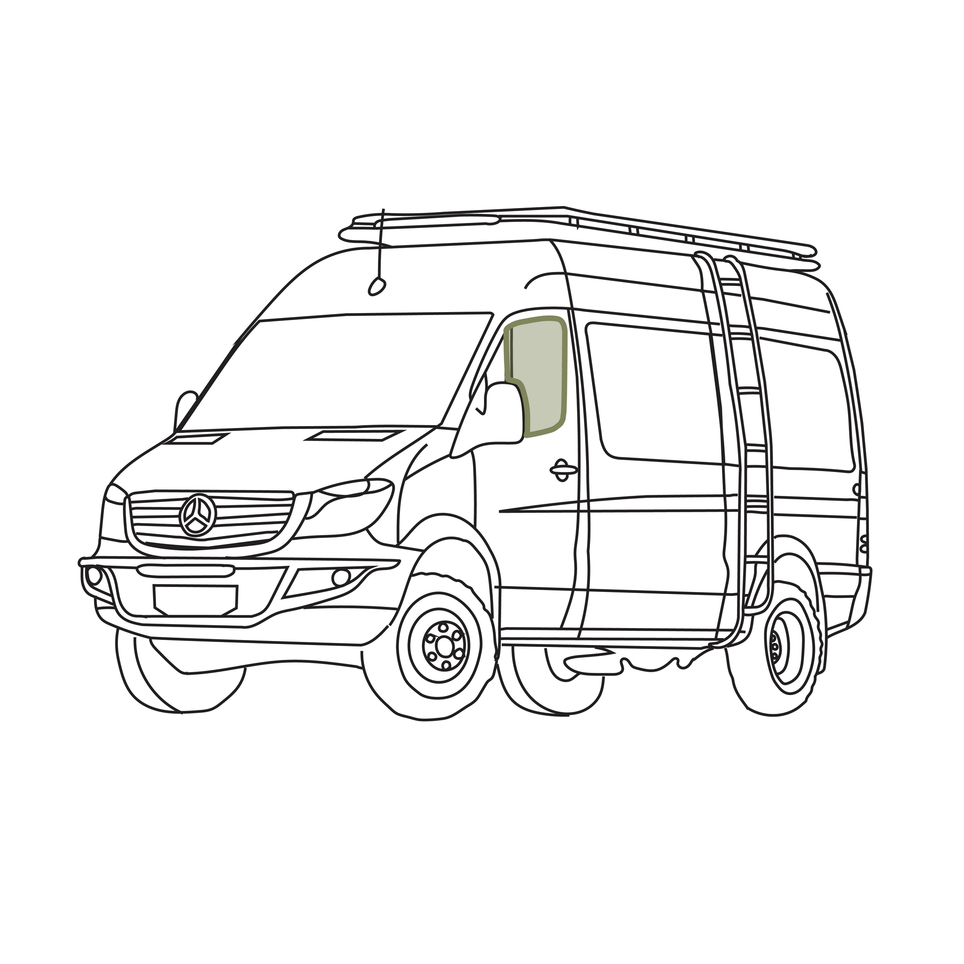 VanEssential Mercedes Sprinter Bug Screen - Front Doors (Pair)