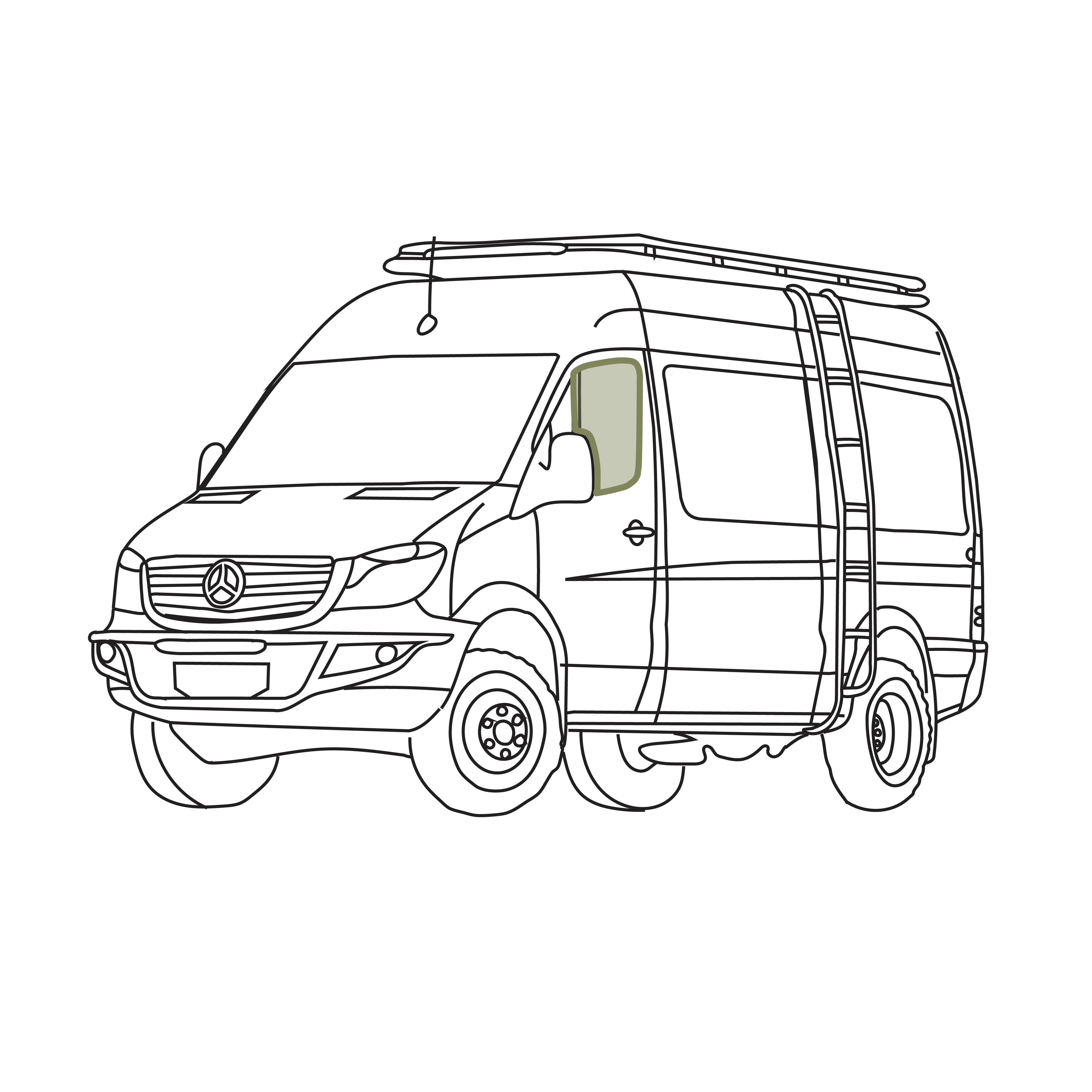 VanEssential Mercedes Sprinter Bug Screen - Front Doors (Pair)