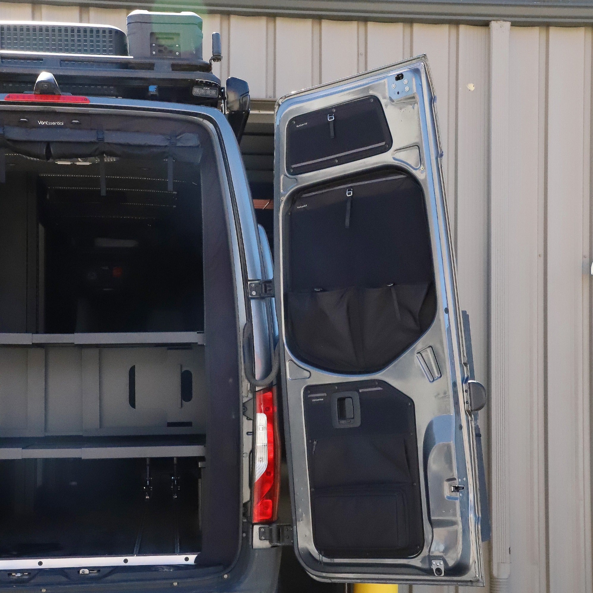 VanEssential Mercedes Sprinter Rear Door Storage Panels (Pair) - Middle