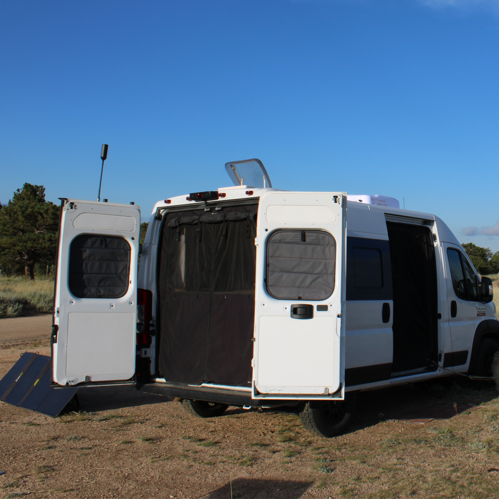 VanEssential Ram Promaster Stealth Rear Door Window Covers (Pair)