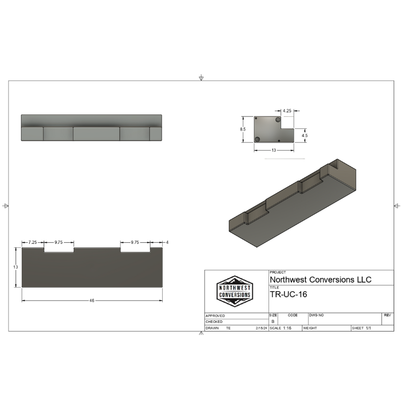 NW Conversions 16 Gallon Undercarriage Water Tank - Transit