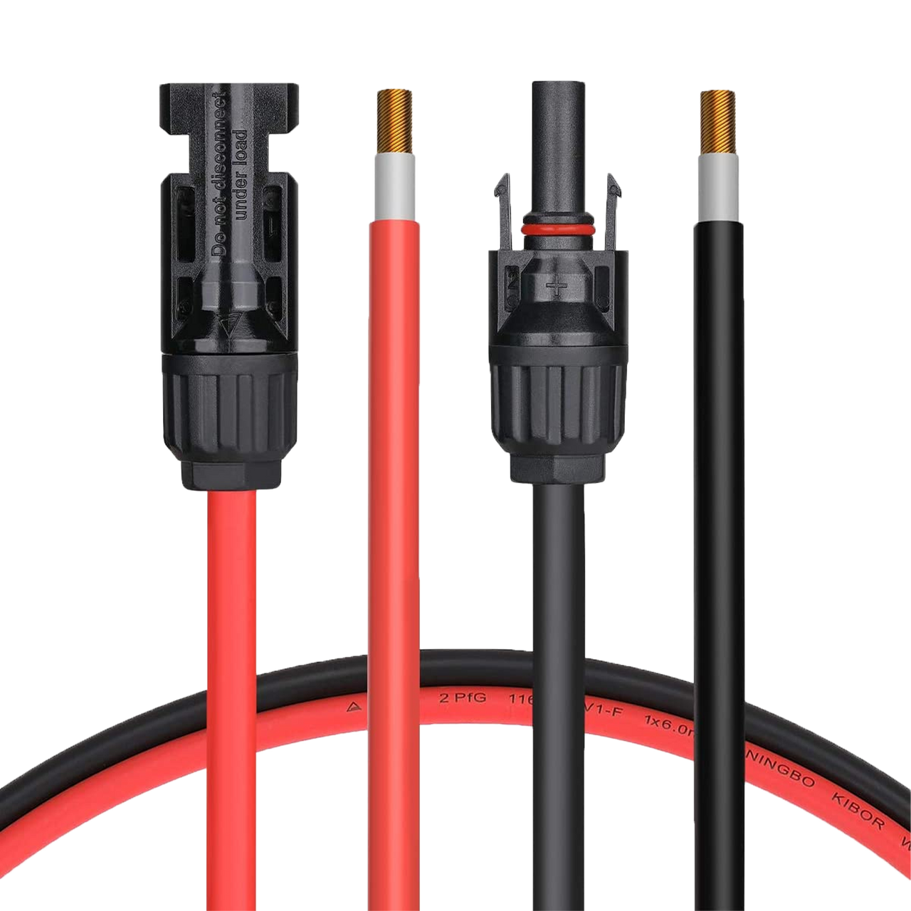 Solar MC4 Extension Cable Pair - 20 Ft 10 AWG (Red/Black)