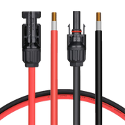 Solar MC4 Extension Cable Pair - 20 Ft 10 AWG (Red/Black)