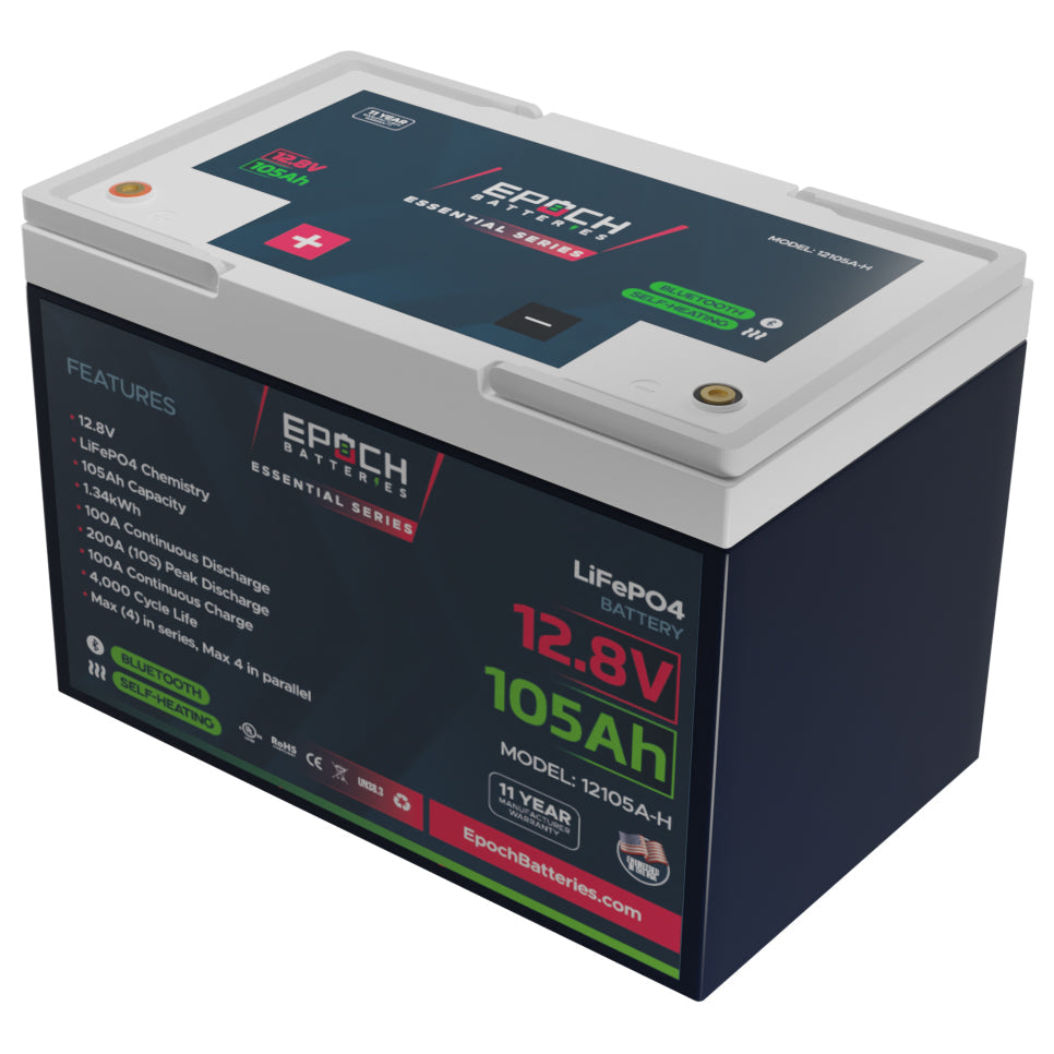 Epoch 105Ah Lithium Battery "Essential Series" (12-Volt)
