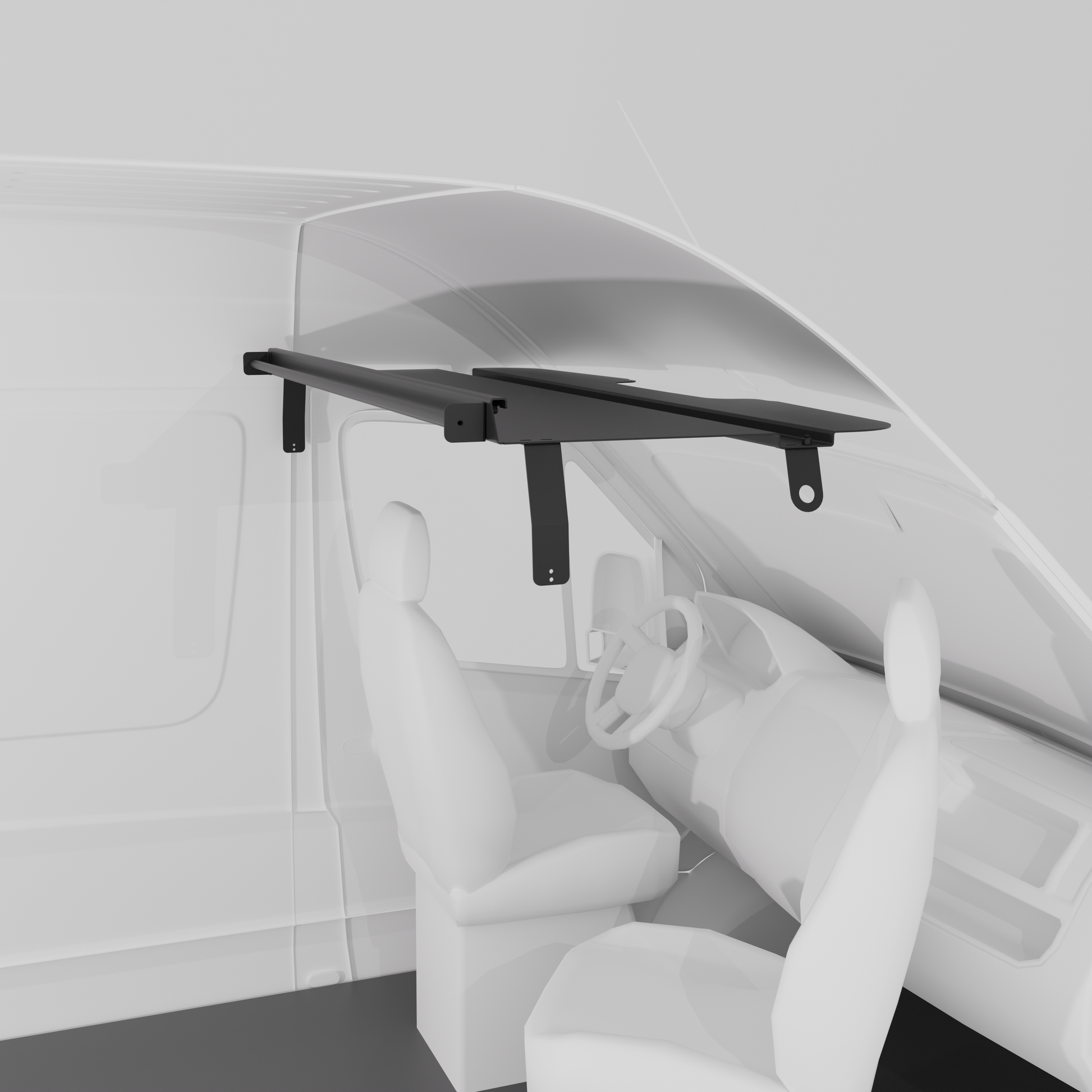 Van Wife Components Sprinter 2019+ Headliner Shelf - with Curtain Rod