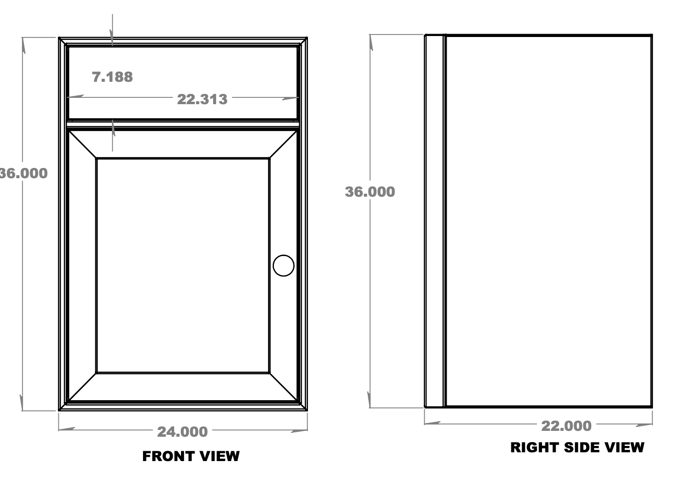 Van Wife Components - Kitchen Sink Base Cabinet - 24" Wide