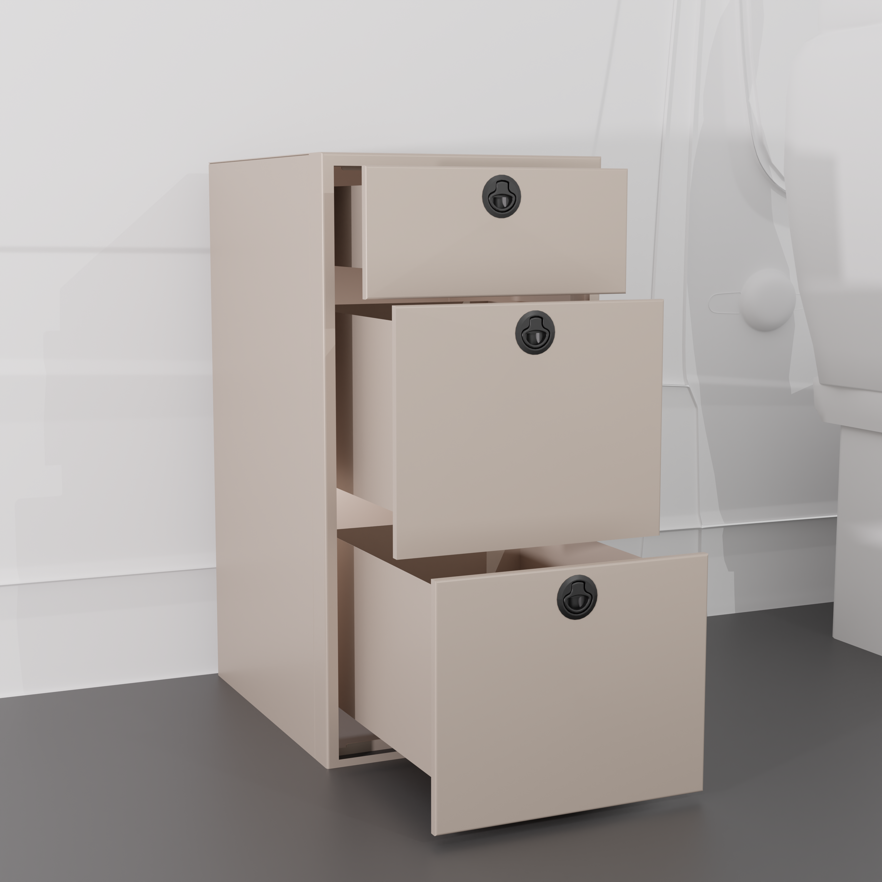 Van Wife Components - 18" Kitchen Base Cabinet - Three Drawer