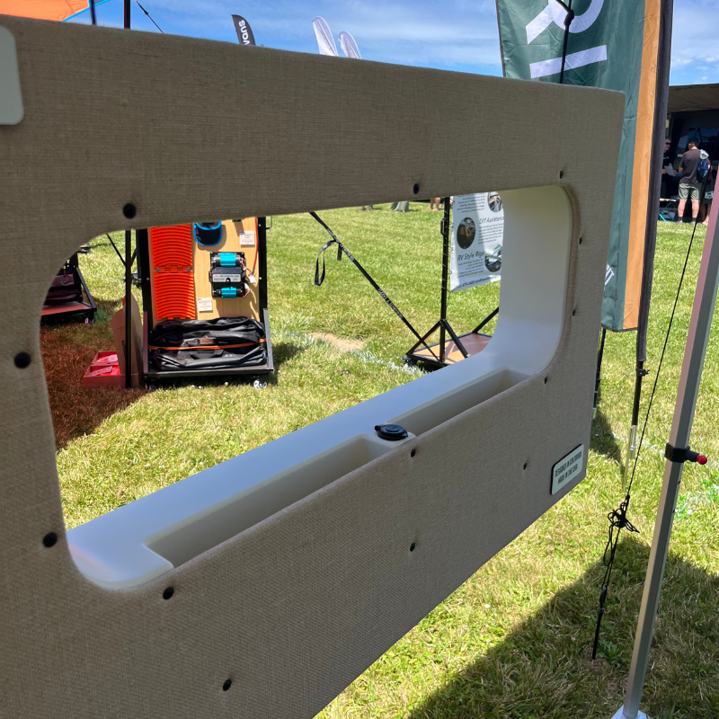 Mercedes Sprinter 10x33 Bunk Window Trim Ring with Storage Cubbies