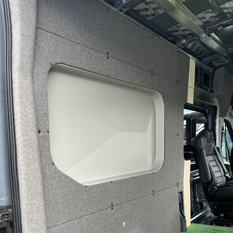 Ford Transit Innie Sleeper: Bed Bump-Out Trim - Passenger-Side