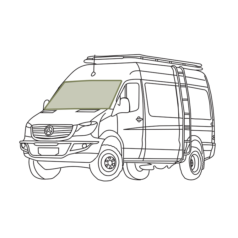 VanEssential Mercedes Sprinter Reflective Front Windshield Cover