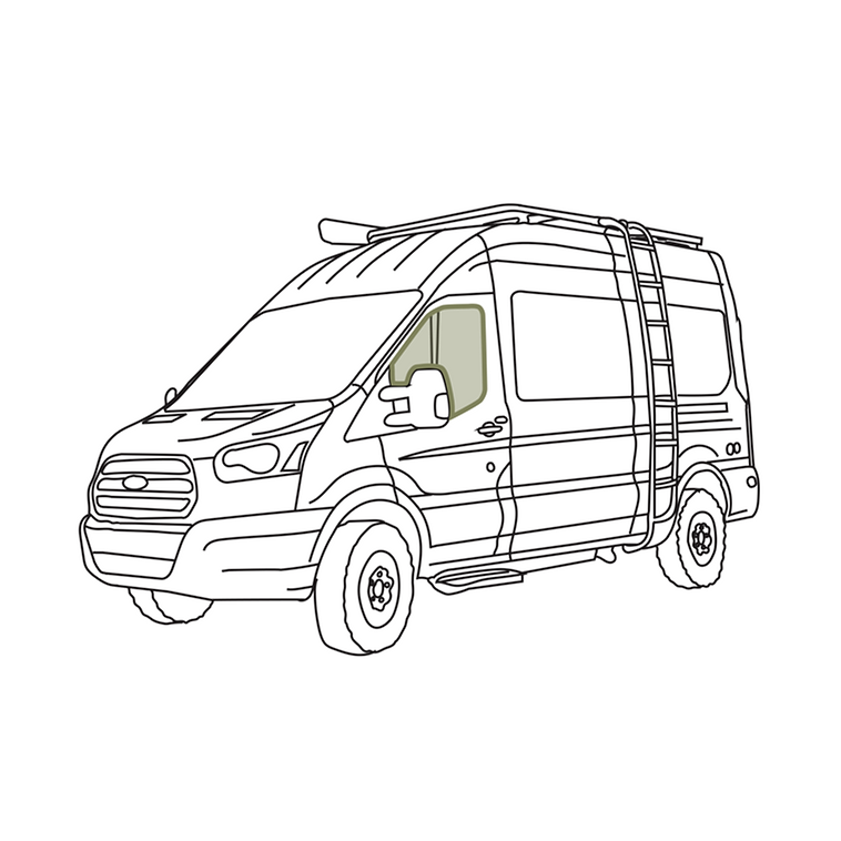 VanEssential Ford Transit Reflective Front Door Window Covers (Pair)