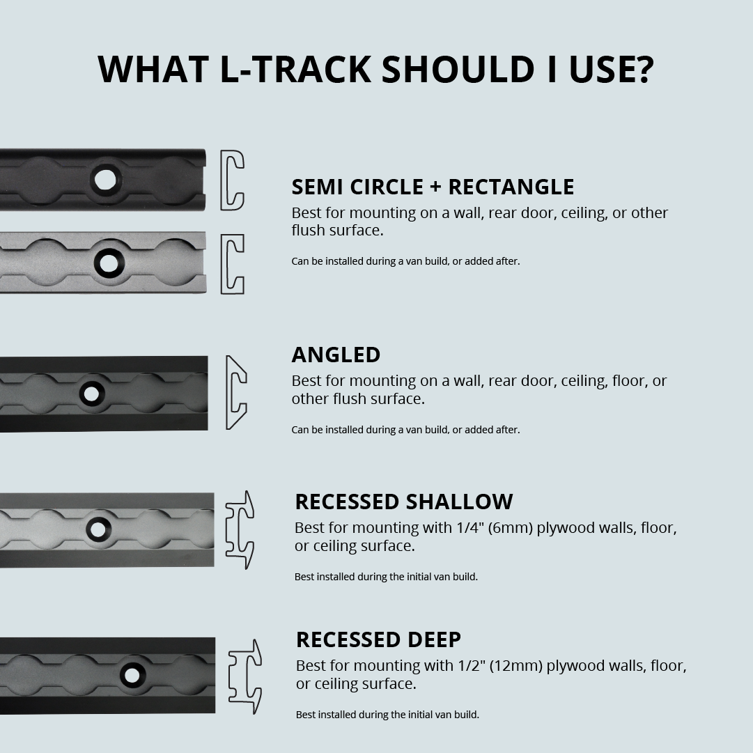 VanEssential Rectangle Venture L-Track (2 Pack)