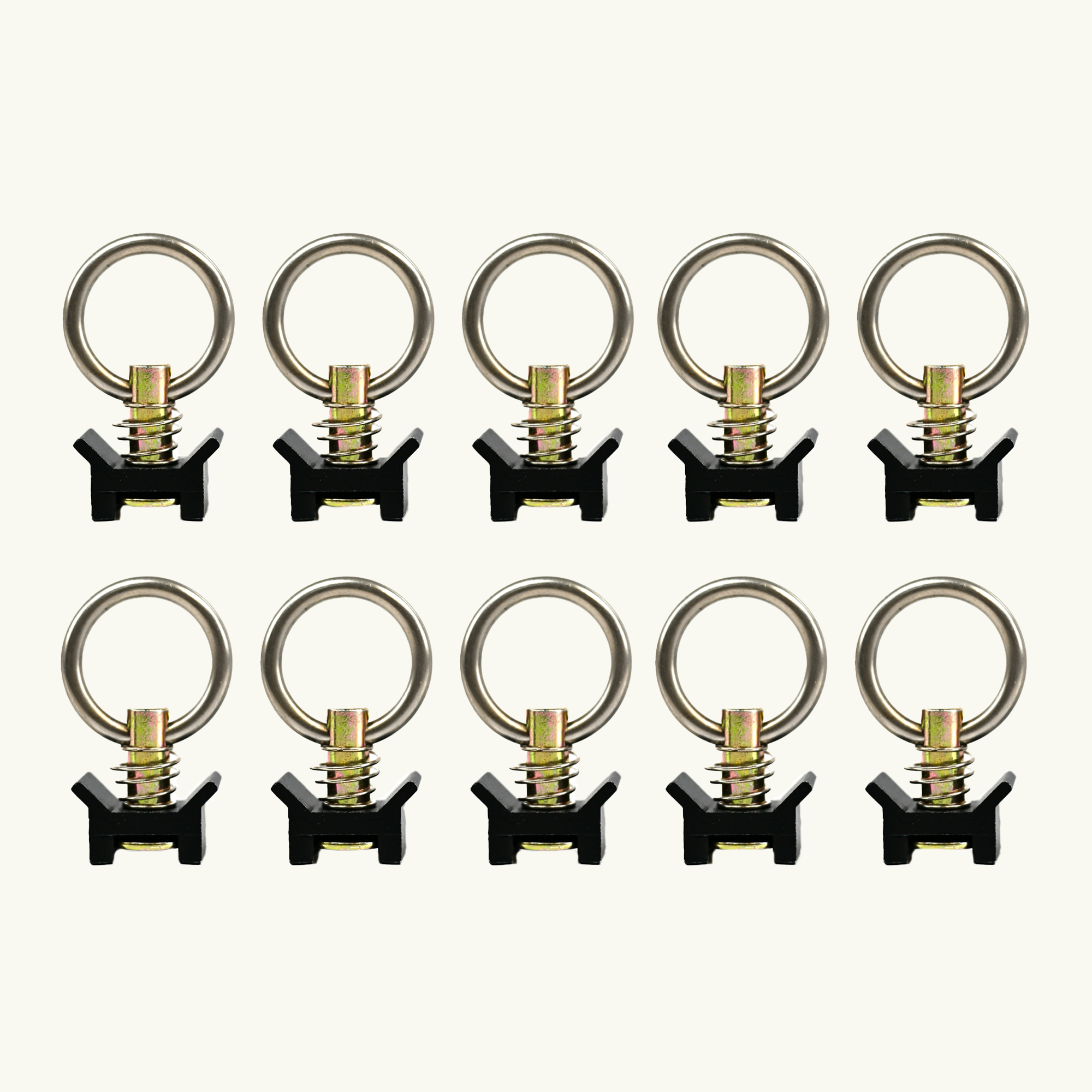 VanEssential Venture L-Track Adjustable Tie Down Ring (10 Pack)