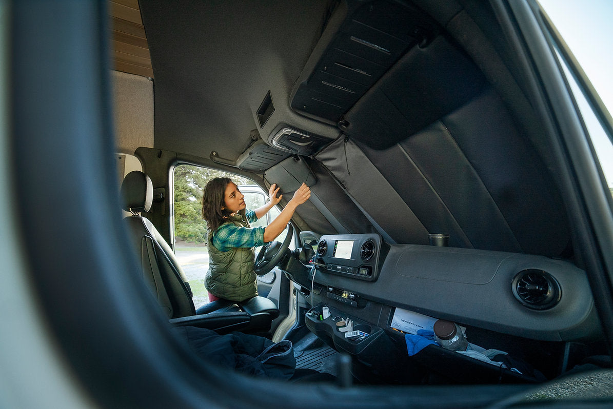 VanEssential Mercedes Sprinter Reflective Front Windshield Cover