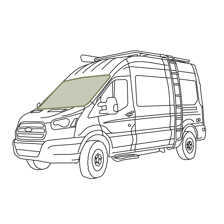 VanEssential Ford Transit Reflective Front Windshield Cover