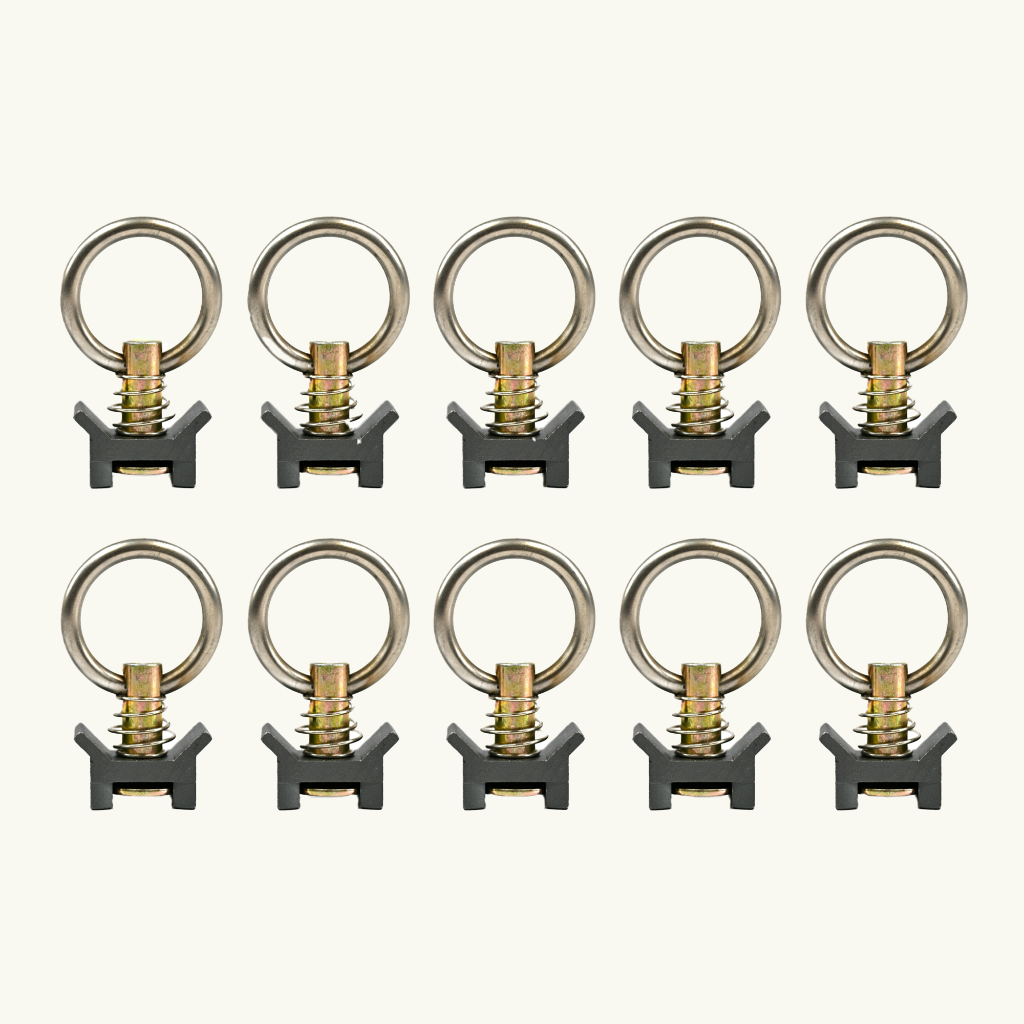 VanEssential Venture L-Track Adjustable Tie Down Ring (10 Pack)