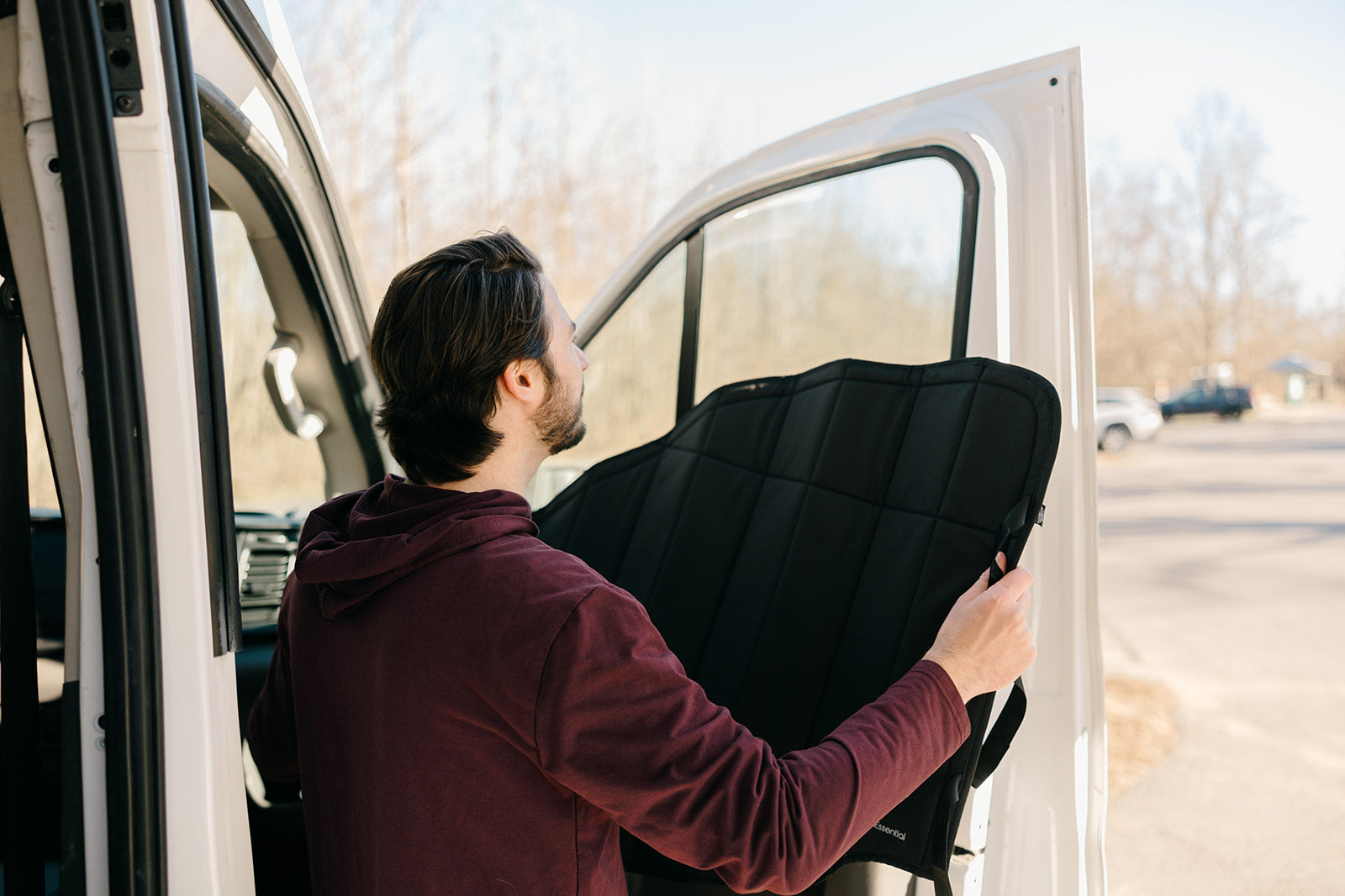 VanEssential Ford Transit Stealth Front Door Window Covers (Pair)