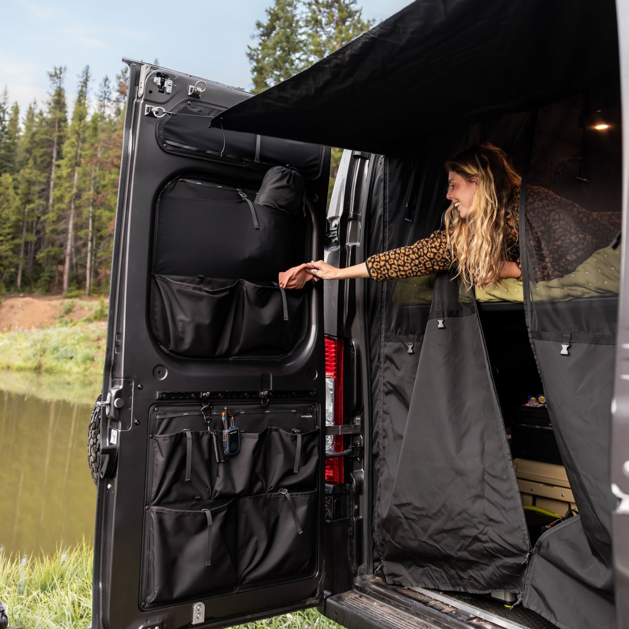 VanEssential Ram Promaster Rear Door Storage Panels (Pair) - Middle