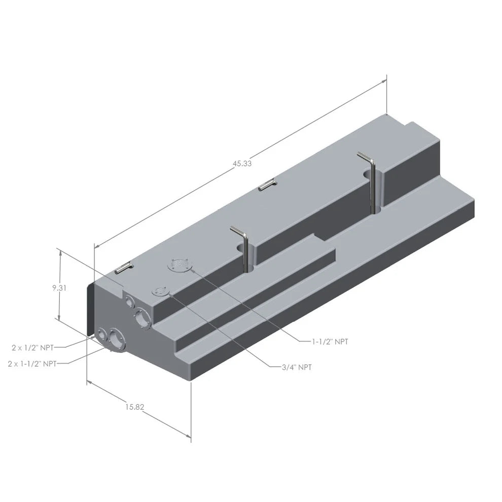 16 Gallon Undercarriage Water Tank - Sprinter (Passenger Side)
