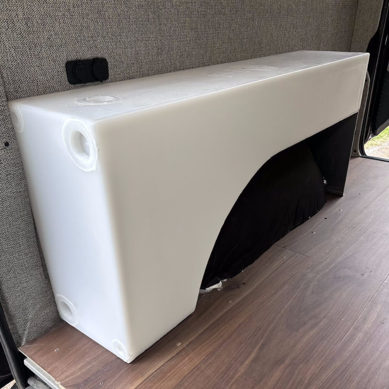 NW Conversions 19 Gallon Slim Dually Wheel Well Water Tank - Sprinter/Transit