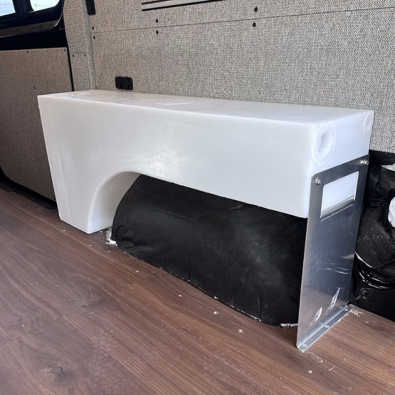 NW Conversions 19 Gallon Slim Dually Wheel Well Water Tank - Sprinter/Transit