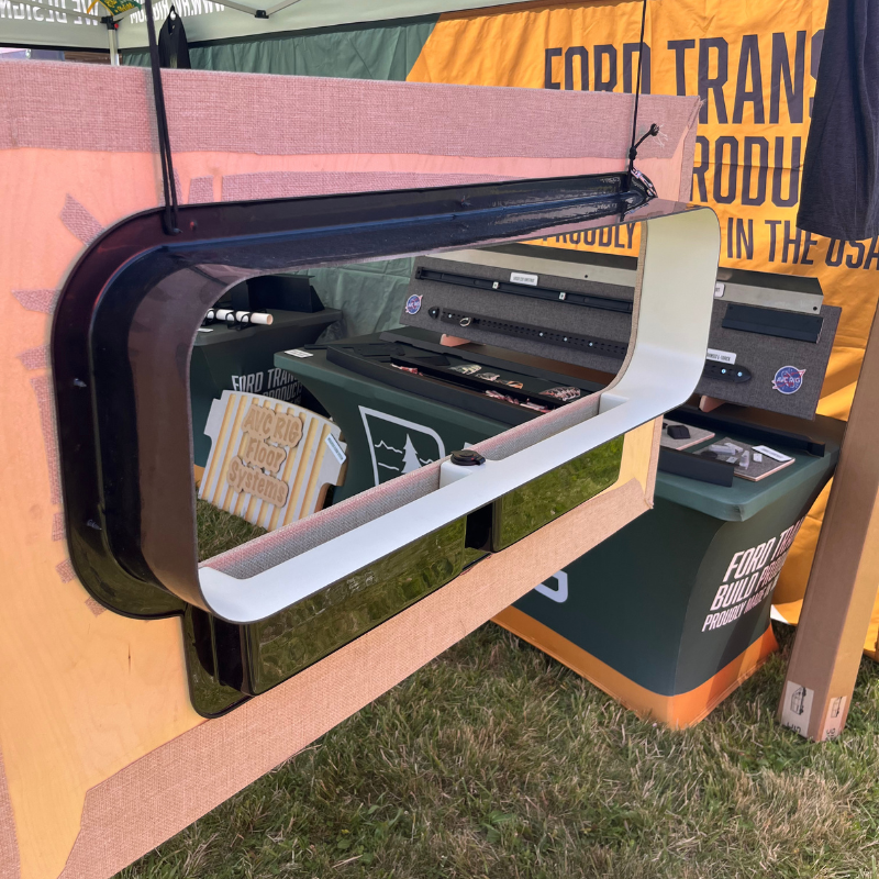 Mercedes Sprinter 10x33 Bunk Window Trim Ring with Storage Cubbies