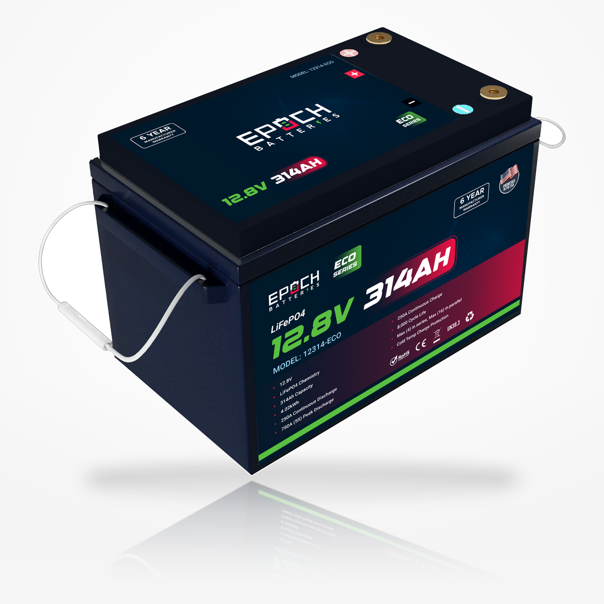 Epoch 12V 314Ah Eco Series LiFePO4 Lithium Battery (4.02kWh)