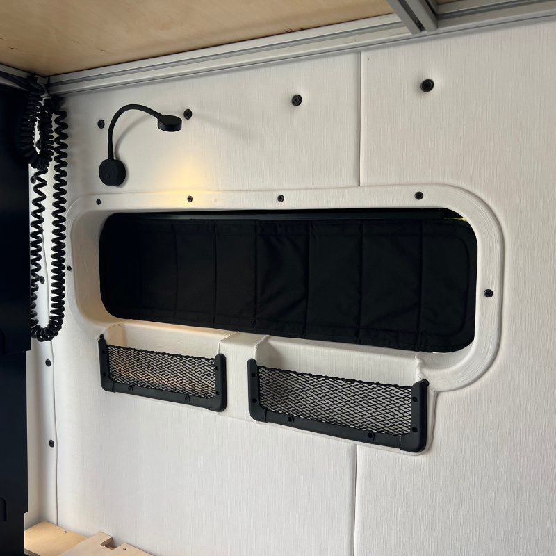 Mercedes Sprinter 10x33 Bunk Window Trim Ring with Storage Cubbies