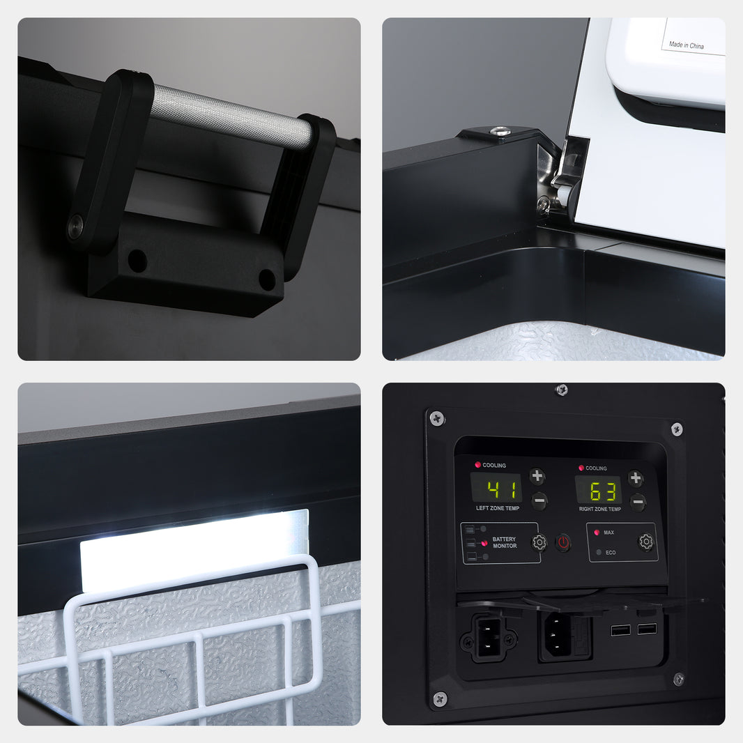 ICECO VL90ProD 12/24V Dual Zone Portable Refrigerator Freezer 90L