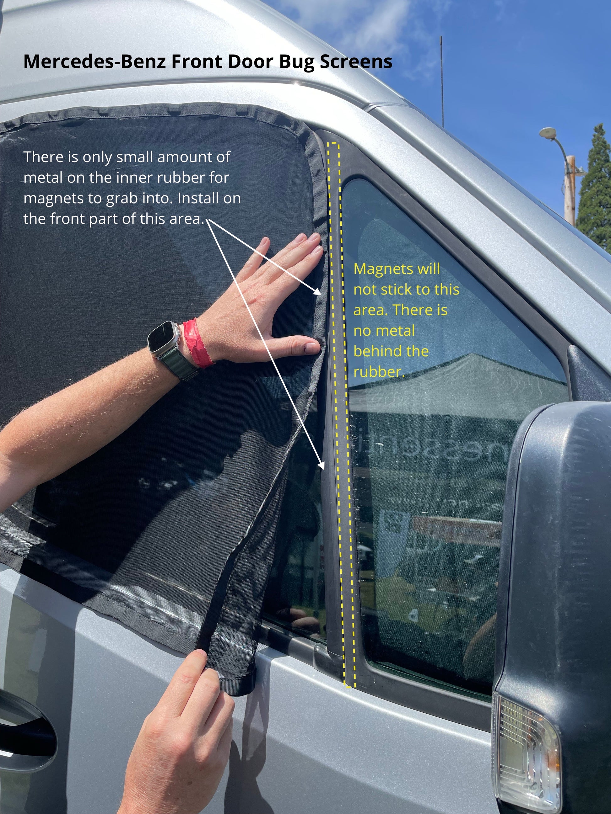 VanEssential Mercedes Sprinter Bug Screen - Front Doors (Pair)