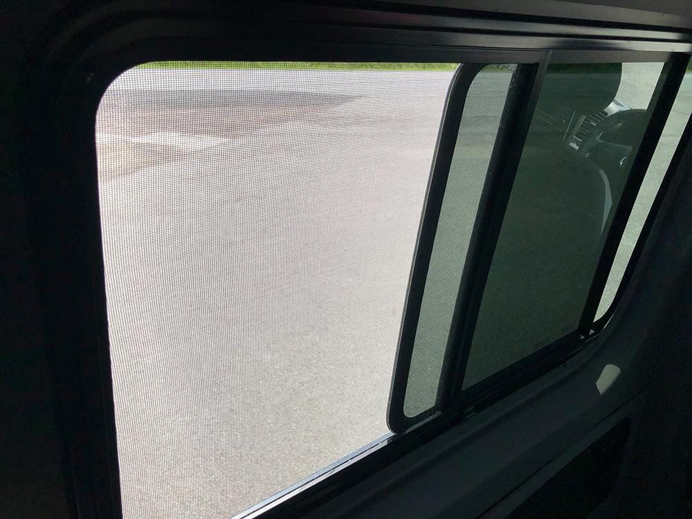 AM Auto - Sprinter - Driver Side - Rear Window - Half Slider w/ Screen - 144" WB w/ Driver Side Sliding Door