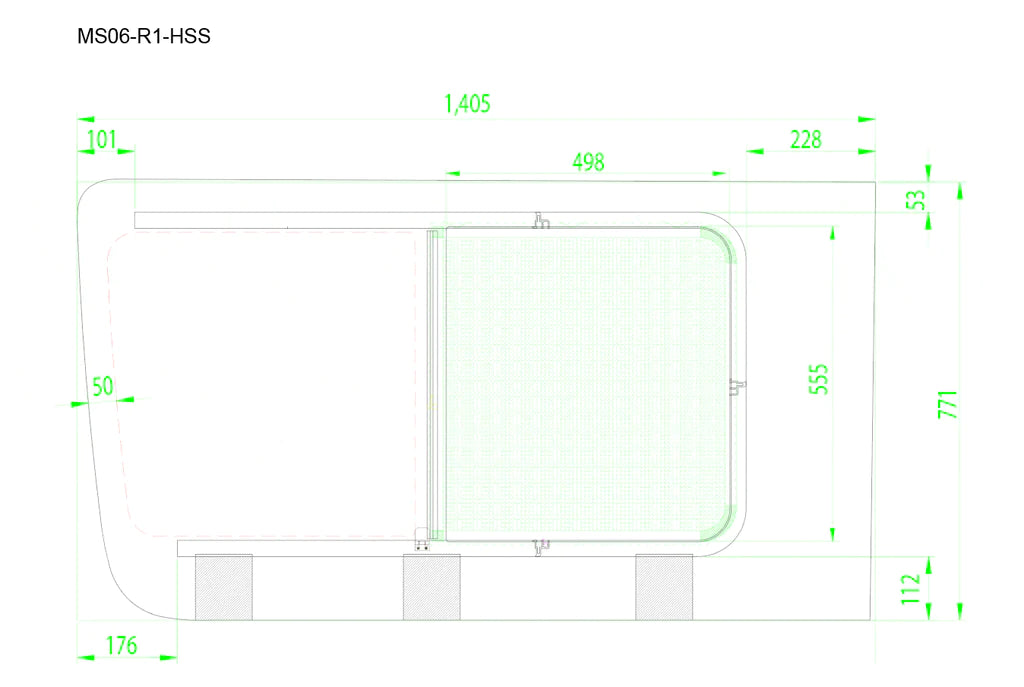 AM Auto - Sprinter - Passenger Side - Forward Window - Half Slider w/ Screen
