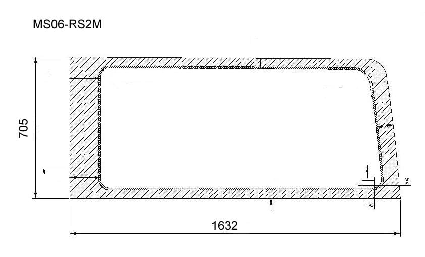 AM Auto - Sprinter - Passenger Side - Rear Window - Fixed Glass - 144" WB