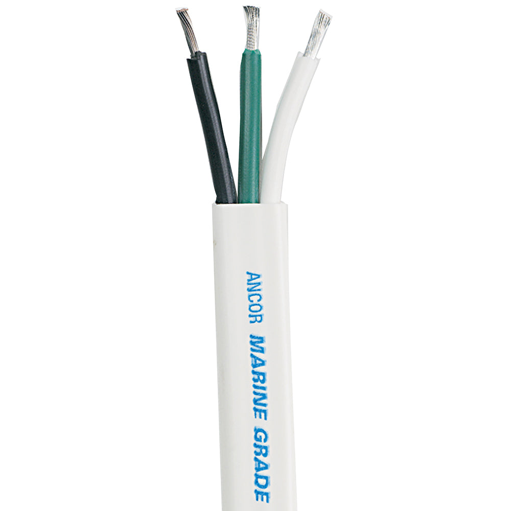 Ancor 8/3 AWG Marine Grade Tinned Copper Flat Triplex Cable - (Black/Green/White)