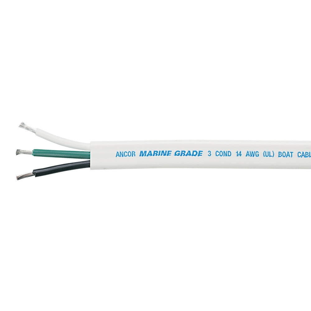 Ancor 14/3 AWG Marine Grade Tinned Copper Flat Triplex Cable - By The Foot
