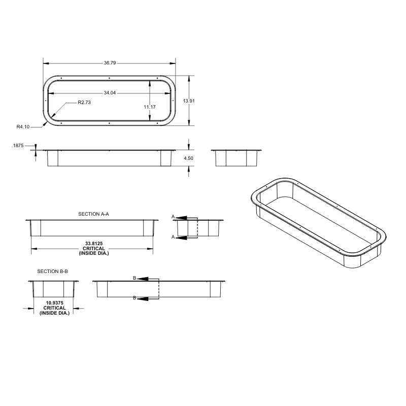 Ford Transit Awning Bunk Window Trim Ring