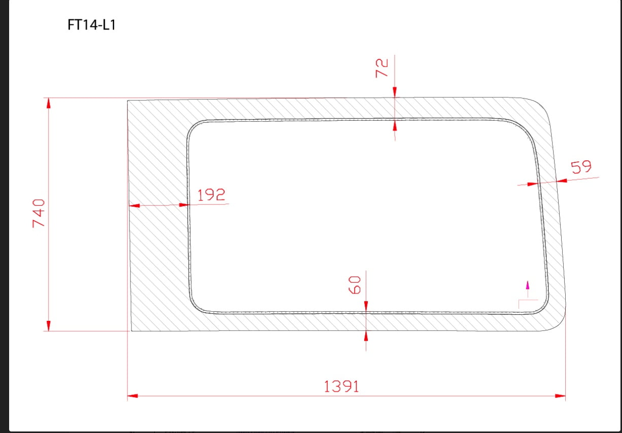 AM Auto - Ford Transit - Driver Side - Forward Window - Fixed Glass