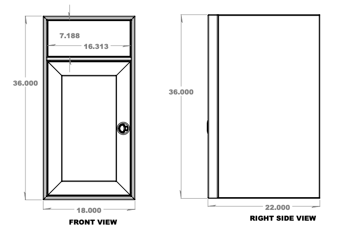 Van Wife Components - Kitchen Sink Base Cabinet - 18" Wide